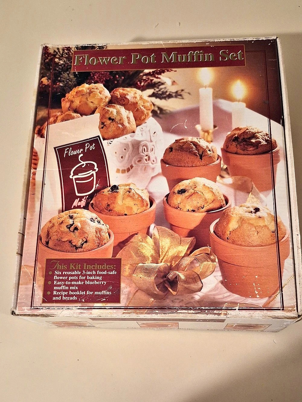 Vintage Flower Pot Muffin Set Baking Set Gift Set